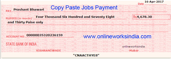 Work from home jobs payments